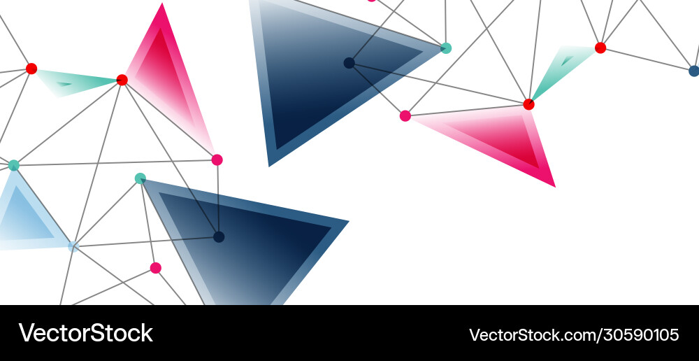 Line points connections triangular technology Line points connections triangular technology Vector Image