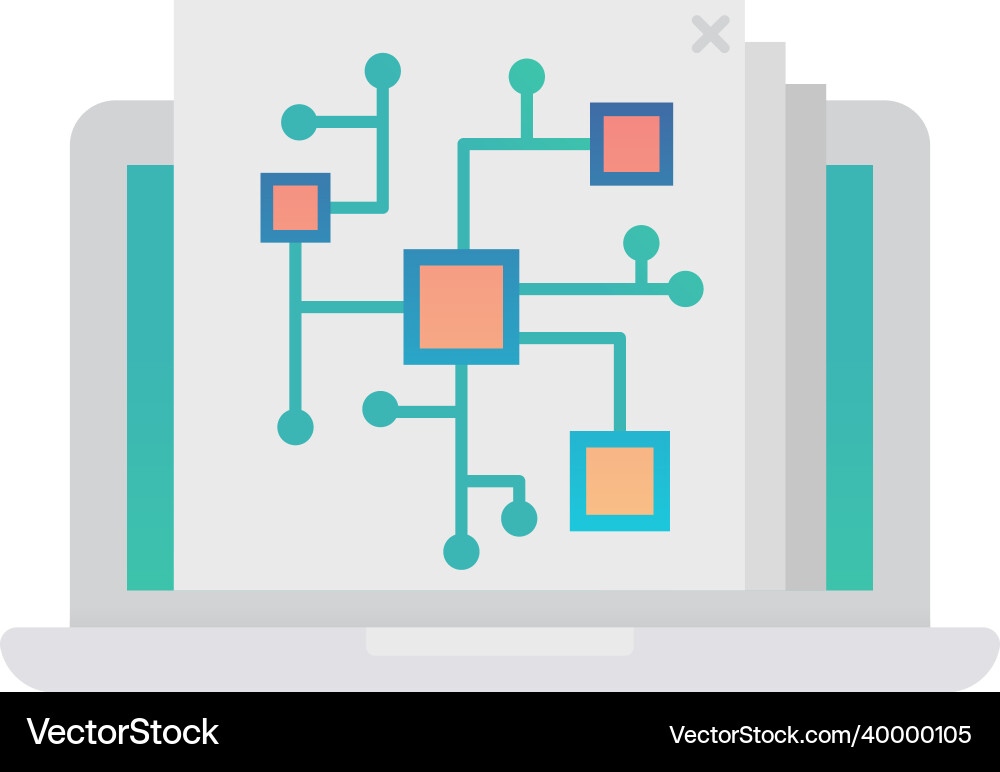 Network internet pc web connection icon Vector Image