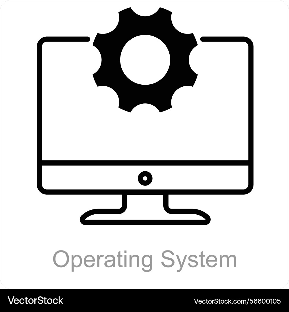 Operating system icon concept vector image