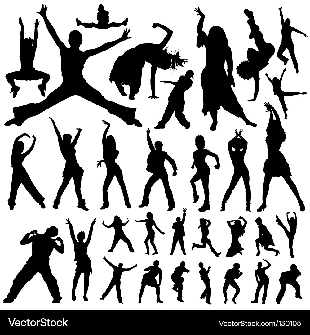 People Dancing and Celebrating vector image