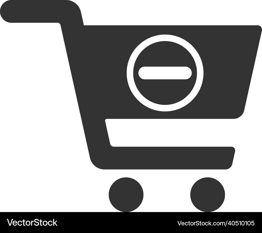 Remove from cart icon design Remove from cart icon design vector image