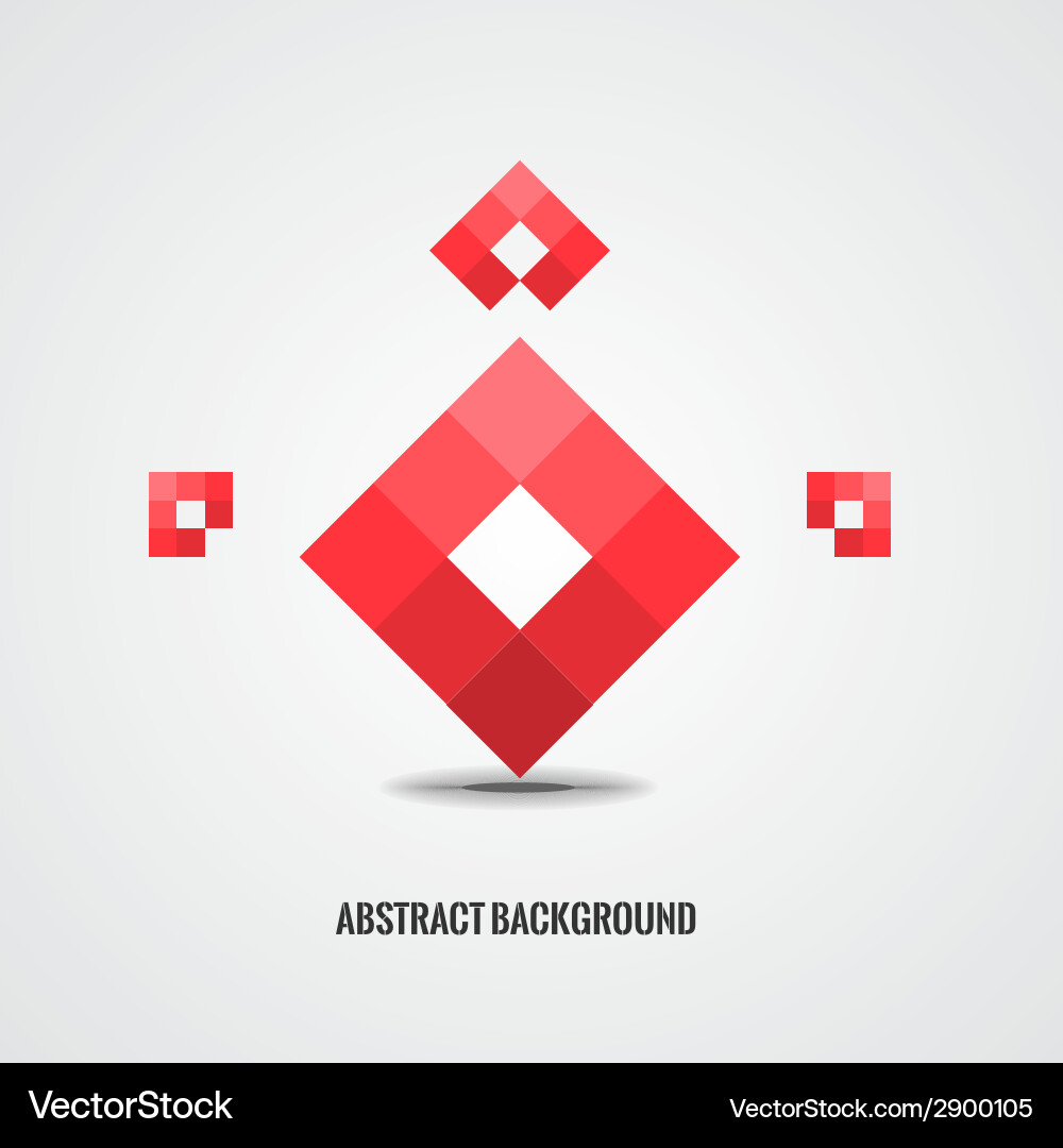 Ruby Polygon Background Vector Image