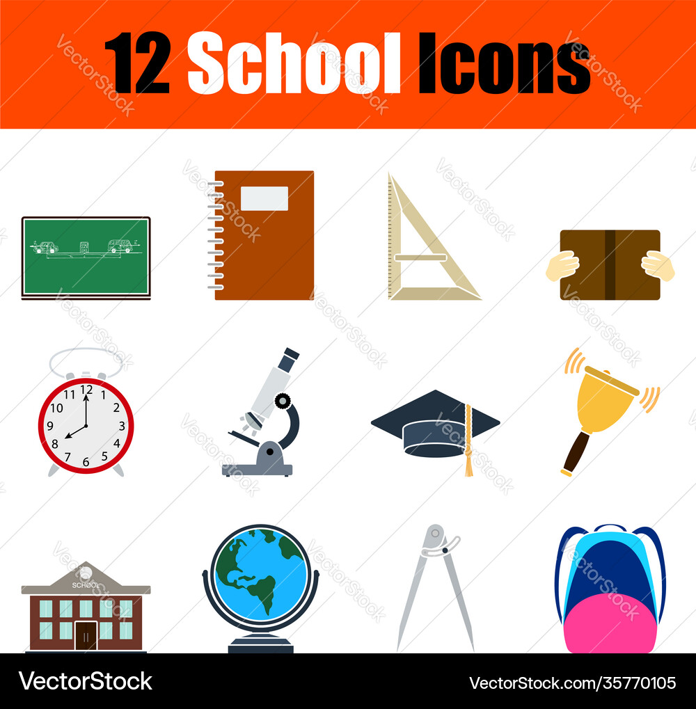 School icon set School icon set vector image