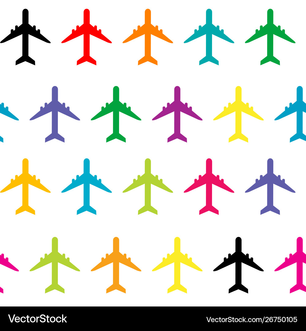Seamless pattern with colored planes Vector Image