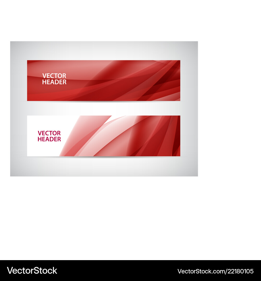 Set of abstract wavy horizontal headers Set of abstract wavy horizontal headers vector image