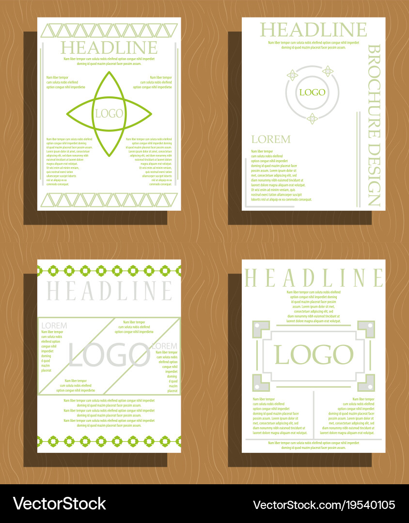 Set of layout background for art template vector image