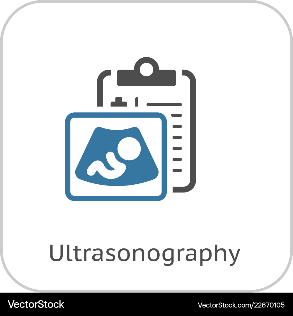 Sonogram & Clipboard Icon Vector Image