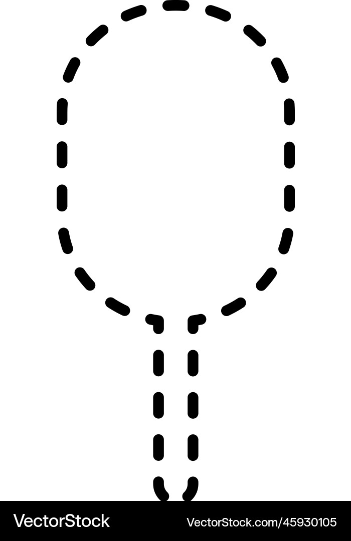 Tracing lines dotted tree outline shape Tracing lines dotted tree outline shape vector image