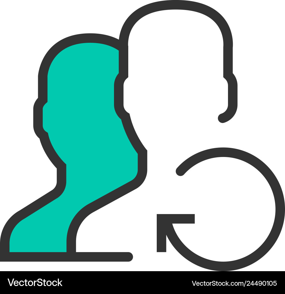 User icon design interaction vector image