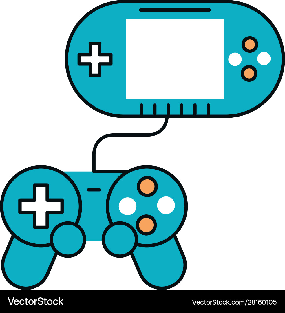 Video game control with display handle icon vector image
