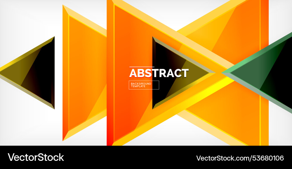 Abstract background - colorful triangles with 3d Abstract background - colorful triangles with 3d Vector Image