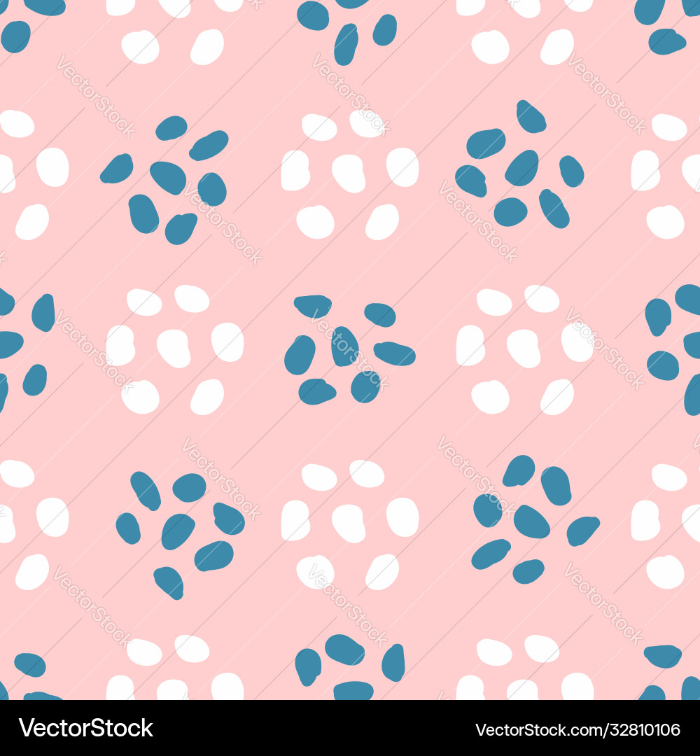 Cute seamless pattern with abstract shapes drawn Cute seamless pattern with abstract shapes drawn vector image