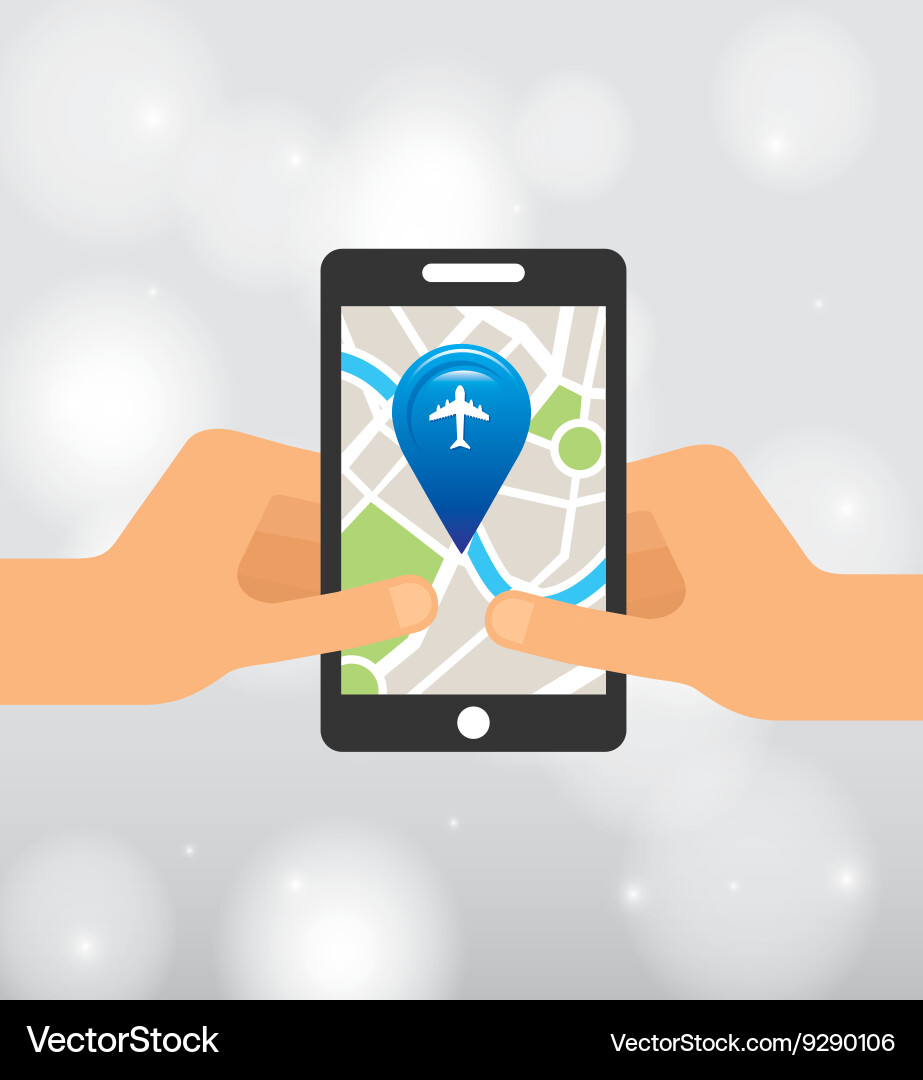 Global positioning system design Vector Image