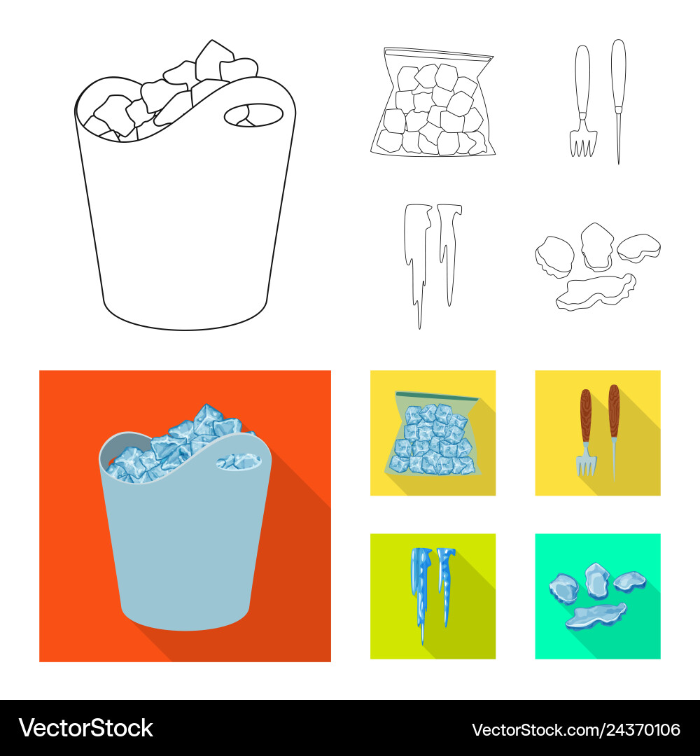 Isolated object of texture and frozen logo Isolated object of texture and frozen logo vector image