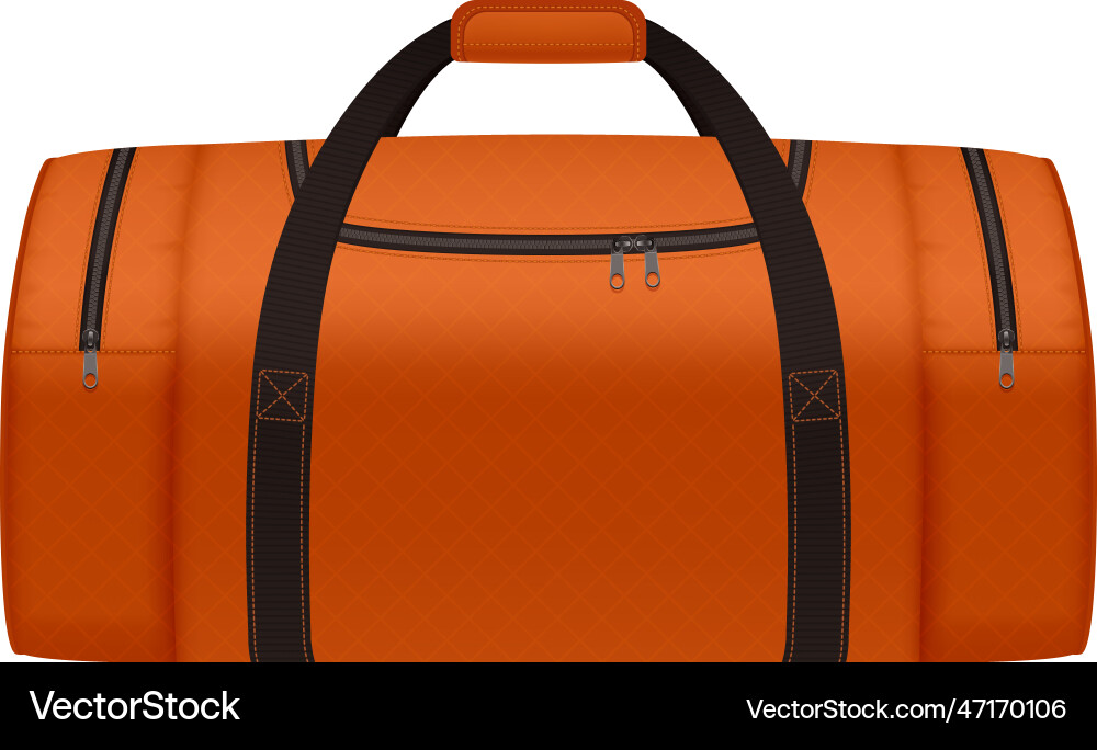 Orange travel bag composition Orange travel bag composition vector image