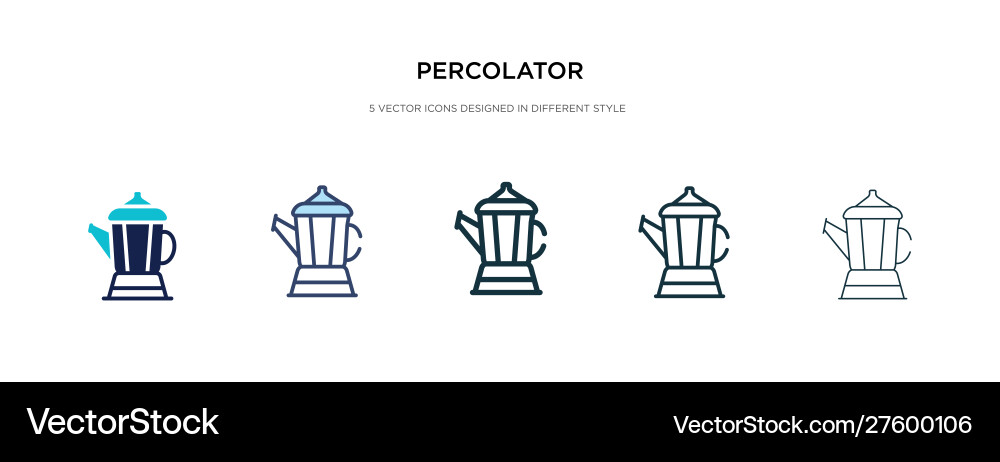 Percolator icon in different style two colored Percolator icon in different style two colored vector image