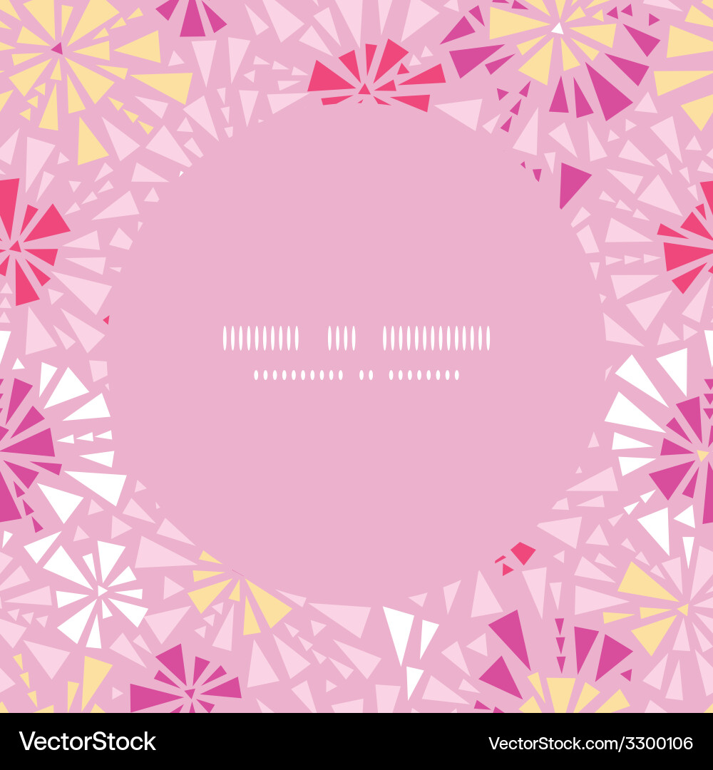 Pink abstract triangles frame seamless pattern Vector Image