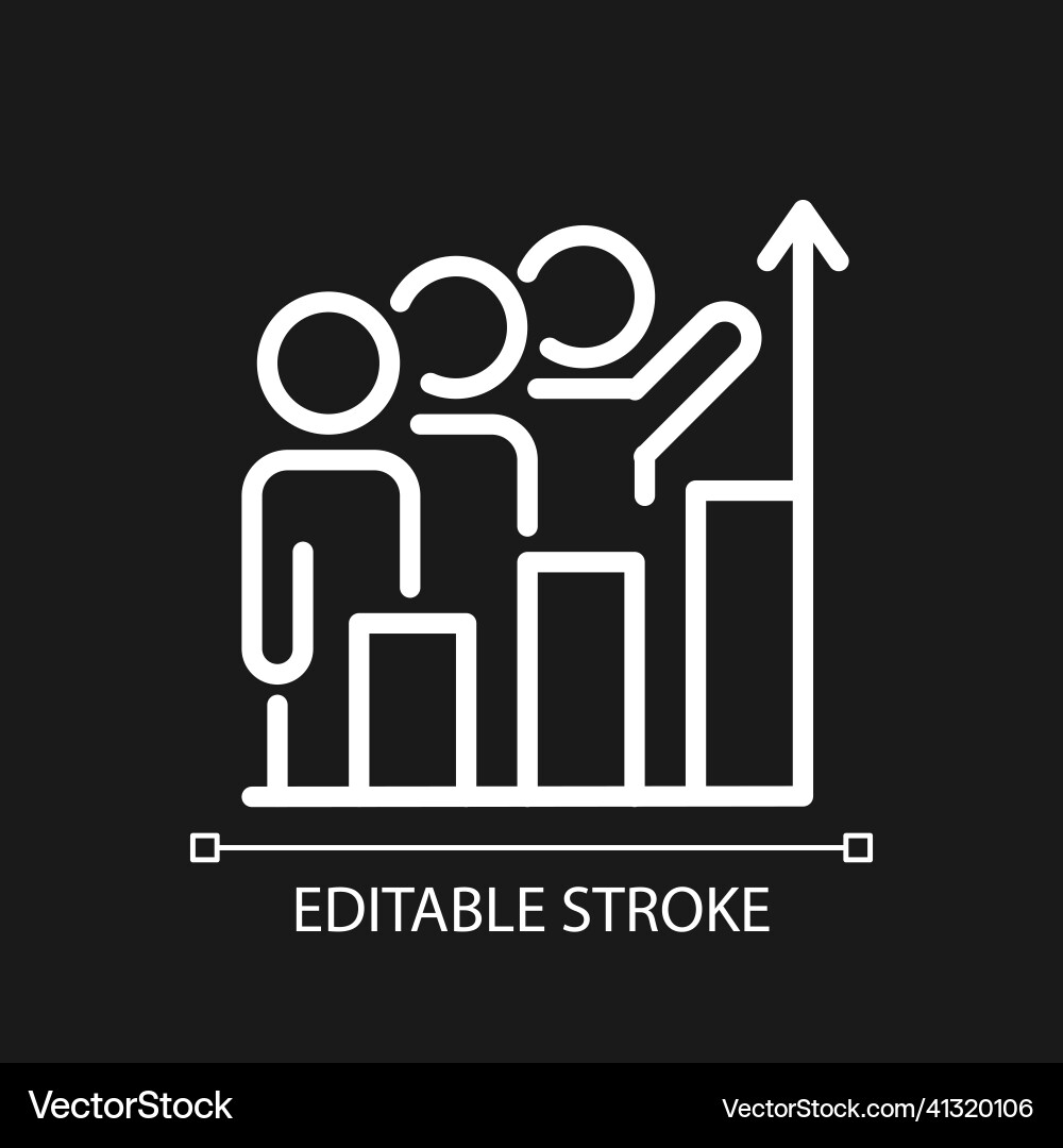 Progress monitoring pixel perfect white linear Progress monitoring pixel perfect white linear Vector Image
