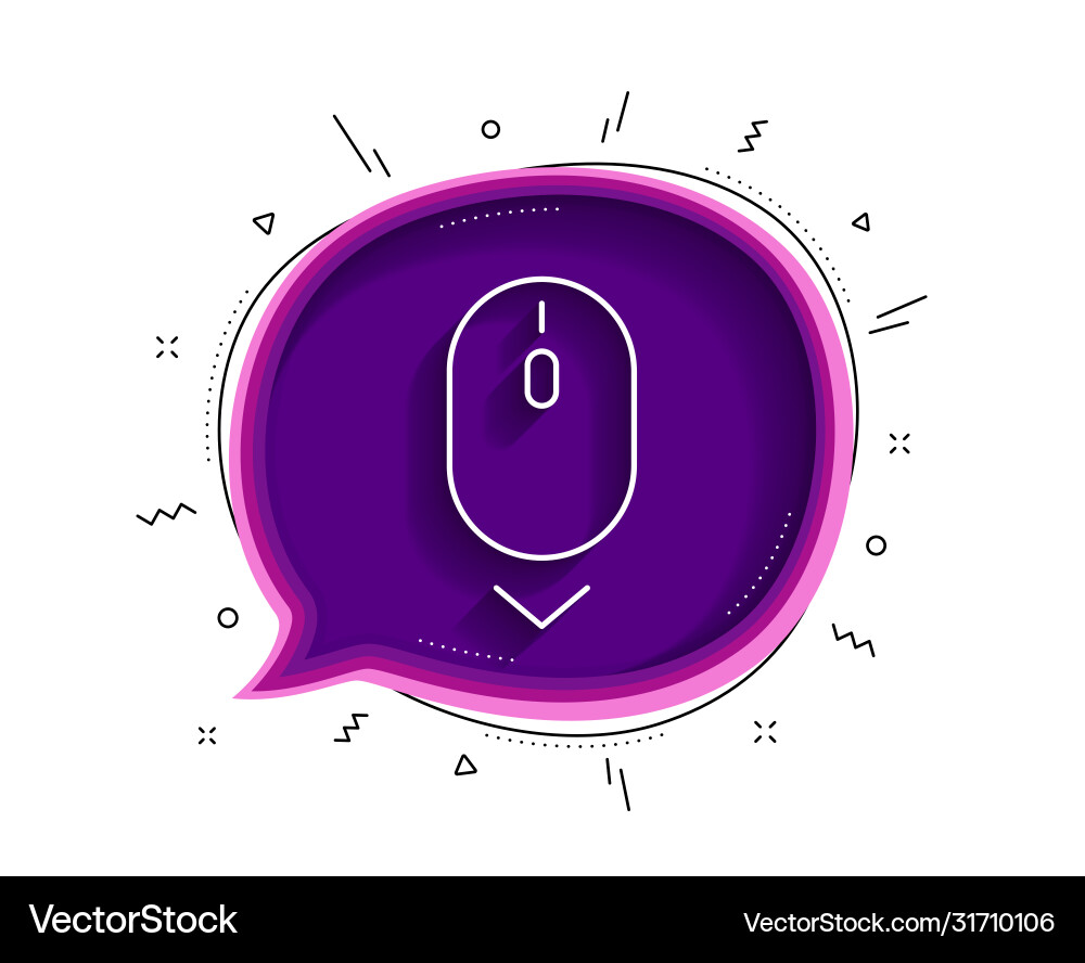 Scroll down mouse line icon scrolling screen sign vector image