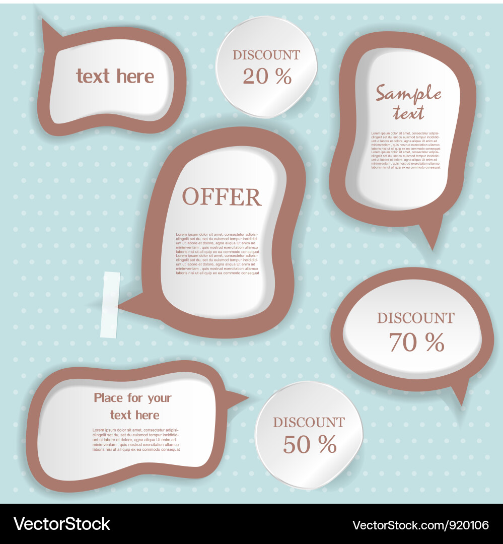 Speech bubbles Vector Image