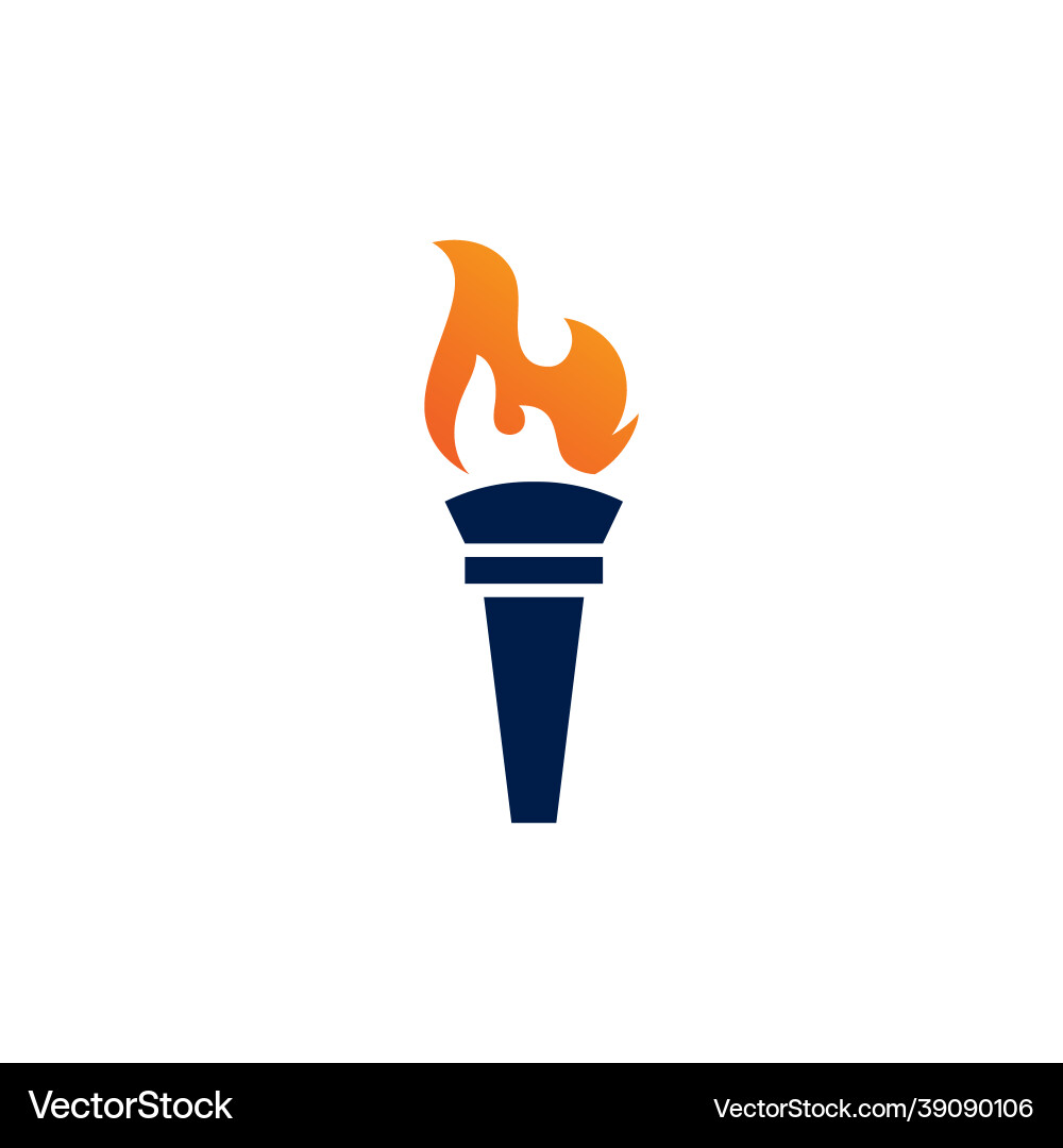 Torch icon design Torch icon design vector image