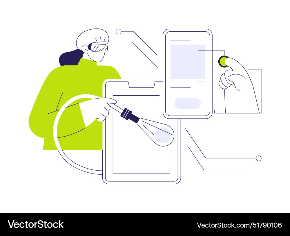 Touch screen integration abstract concept Vector Image