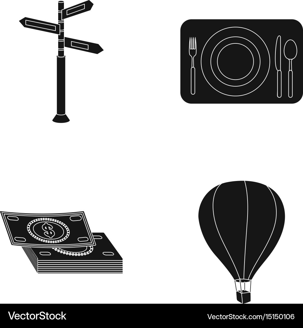 Vacation travel pointer way navigation rest Vector Image