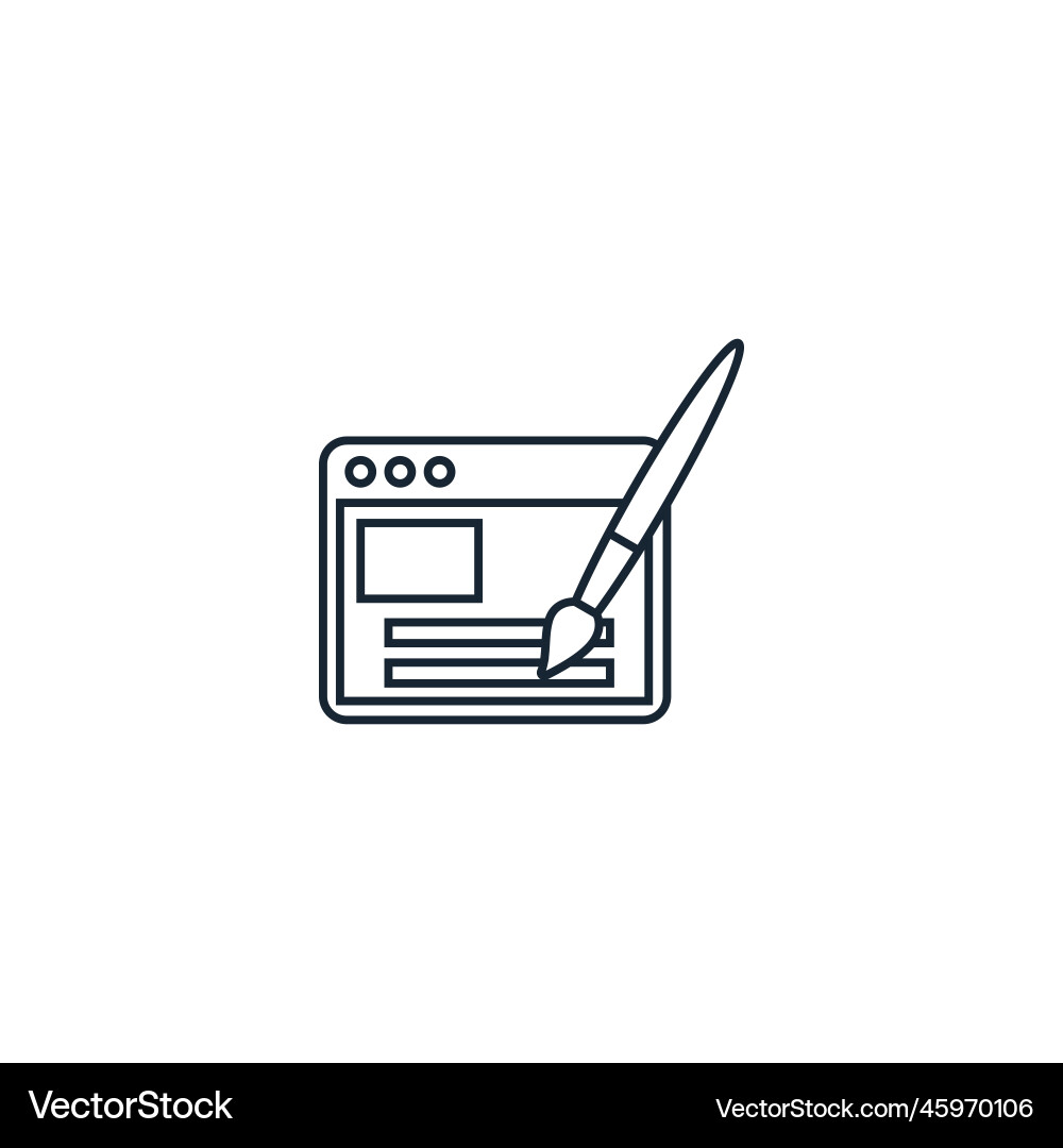 Webdesign creative icon line multicolored from vector image