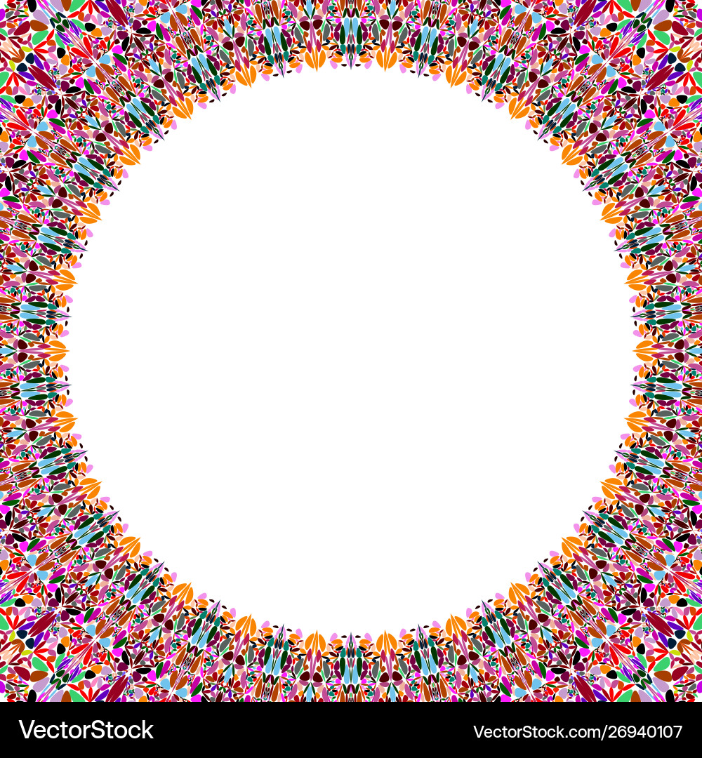 Abstract circular frame with white background vector image