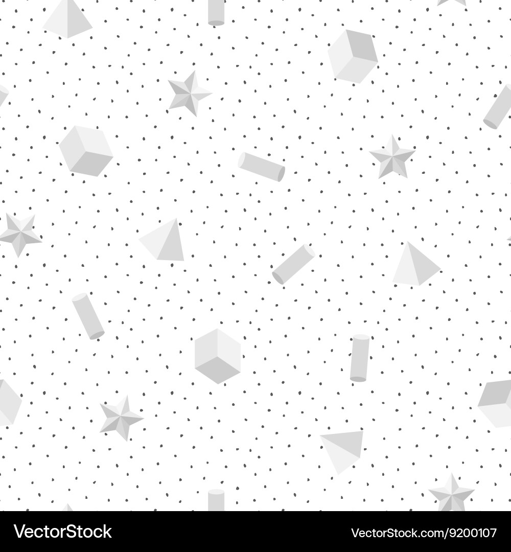 Abstract monochrome memphis seamless pattern Vector Image