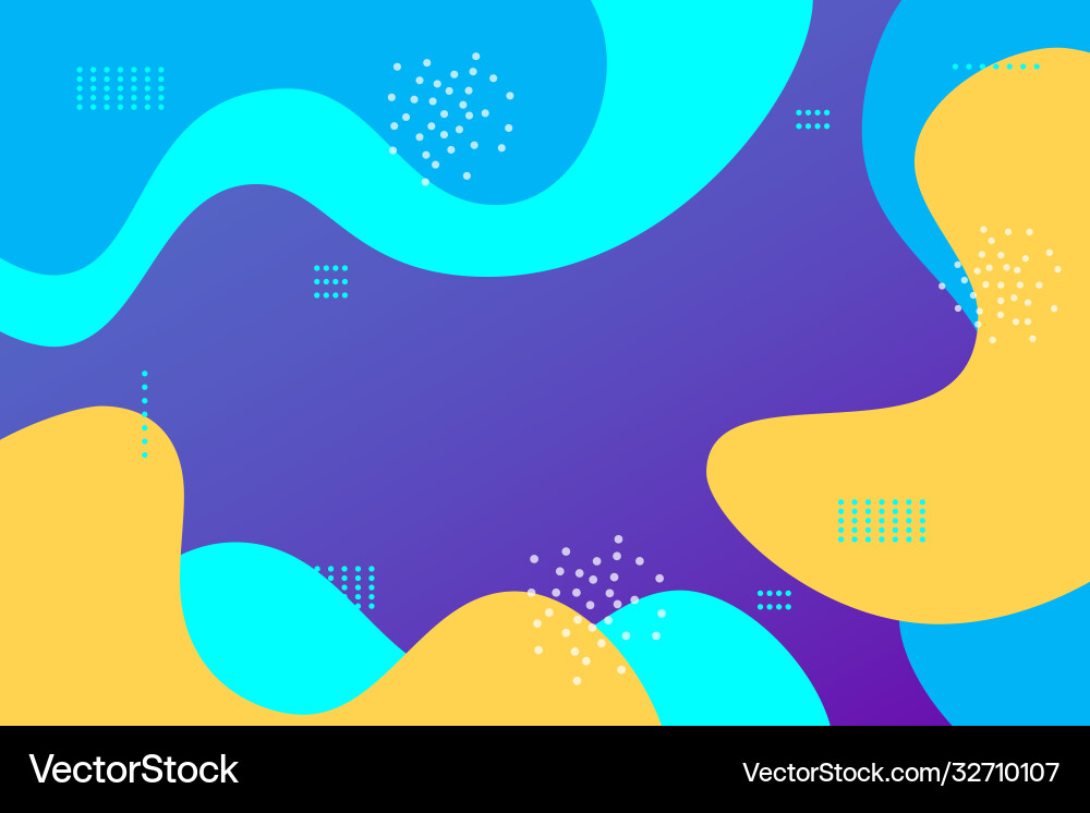 Background template with abstract shapes and color vector image