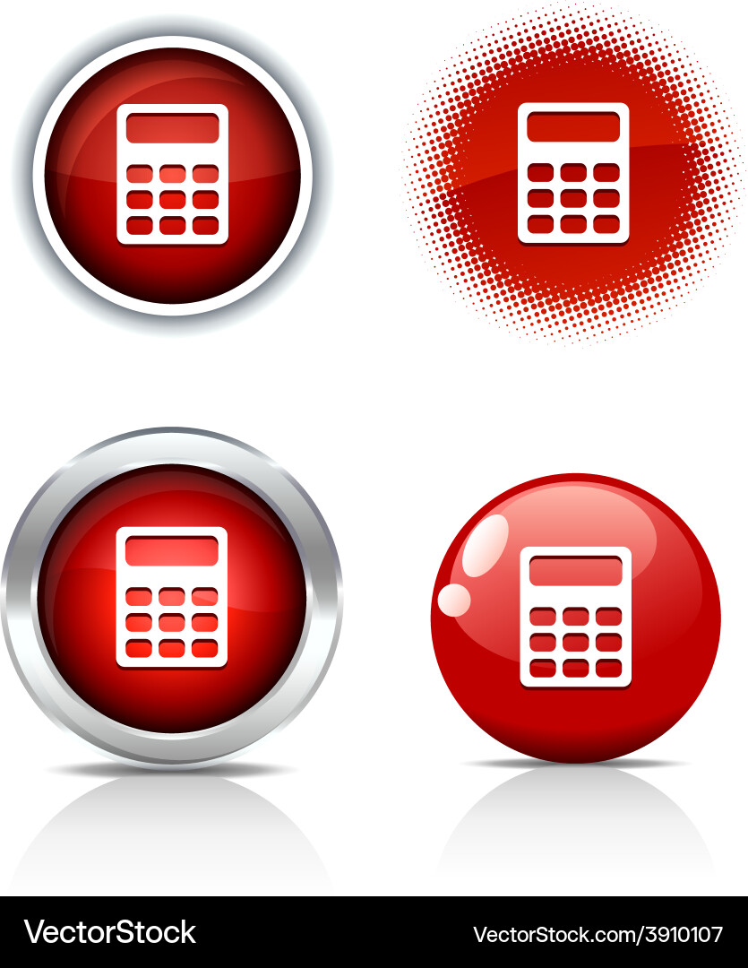 Calculate buttons vector image