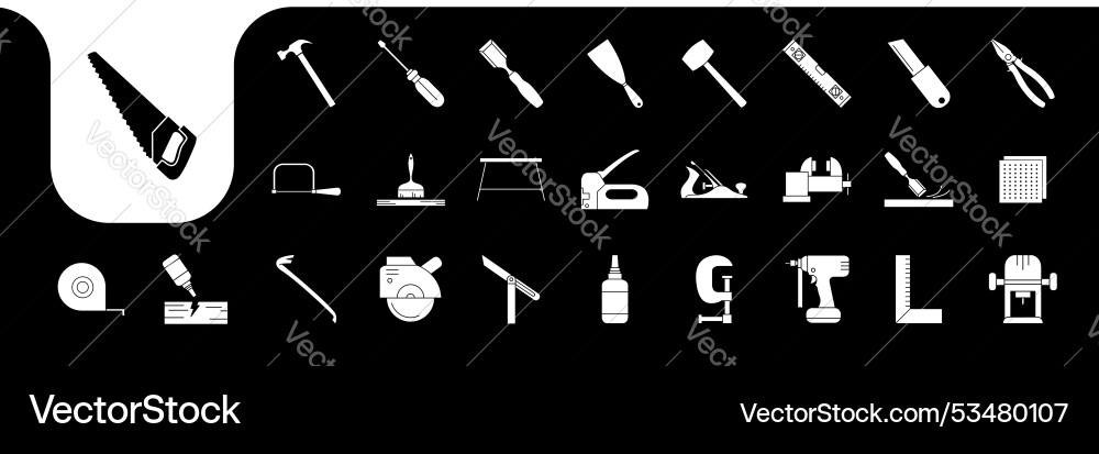 Carpenter icon set collection design Vector Image