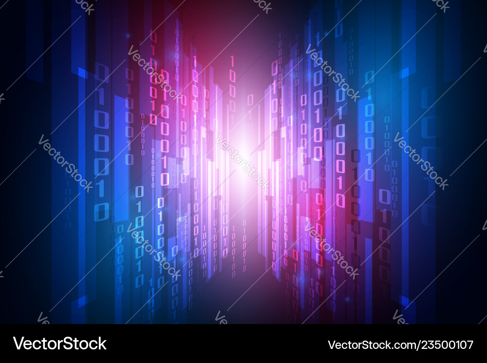 Cybersecurity Network Data Flow Vector Image