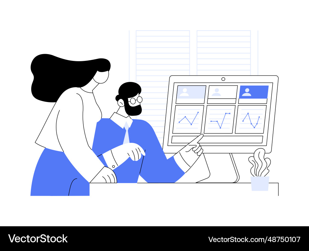 Data collection software abstract concept Data collection software abstract concept vector image