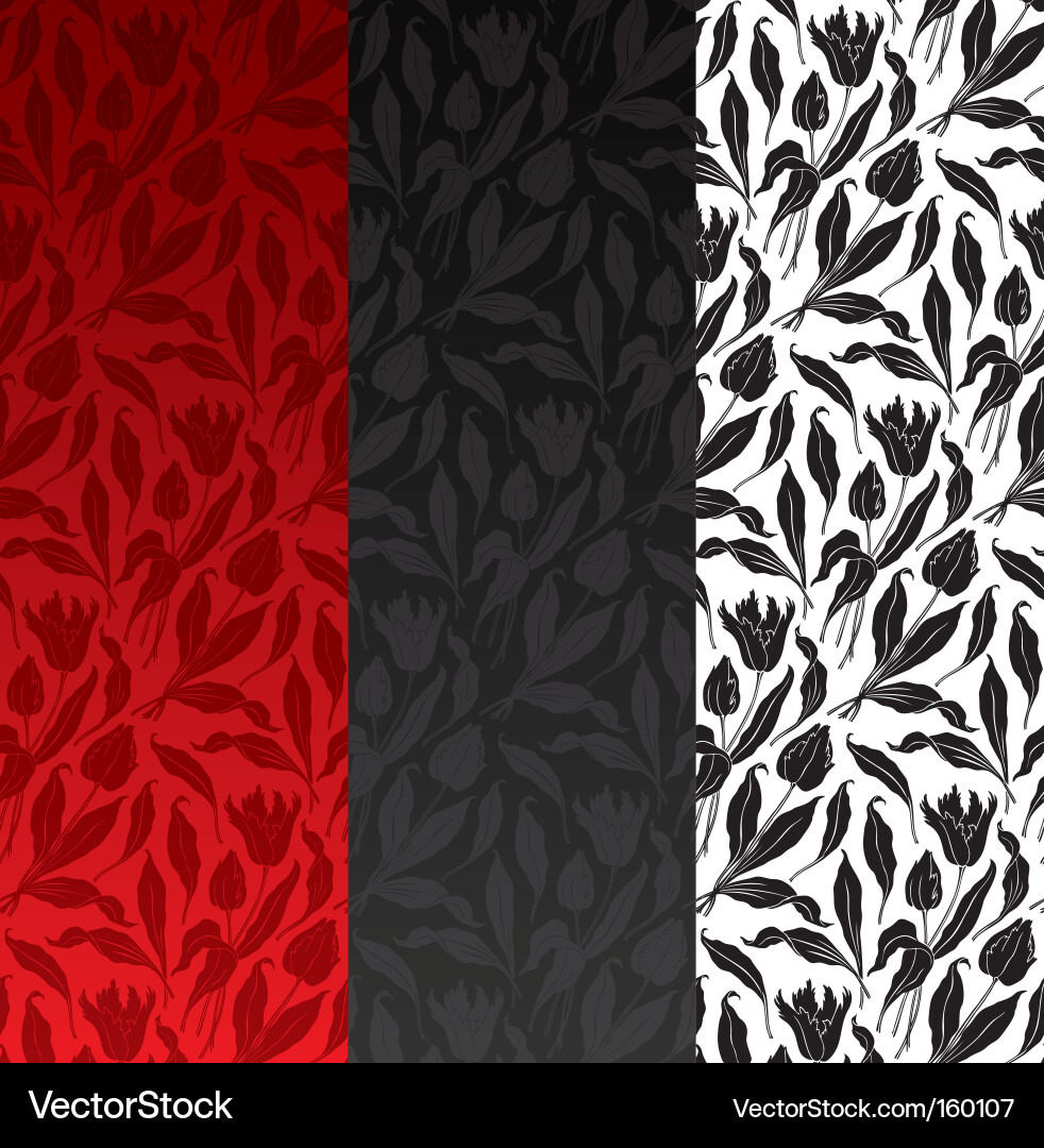 Elegant Tulip Pattern Vector Image