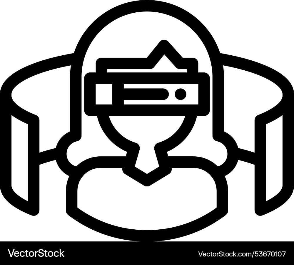 Field of view icon thin linear style design Field of view icon thin linear style design vector image