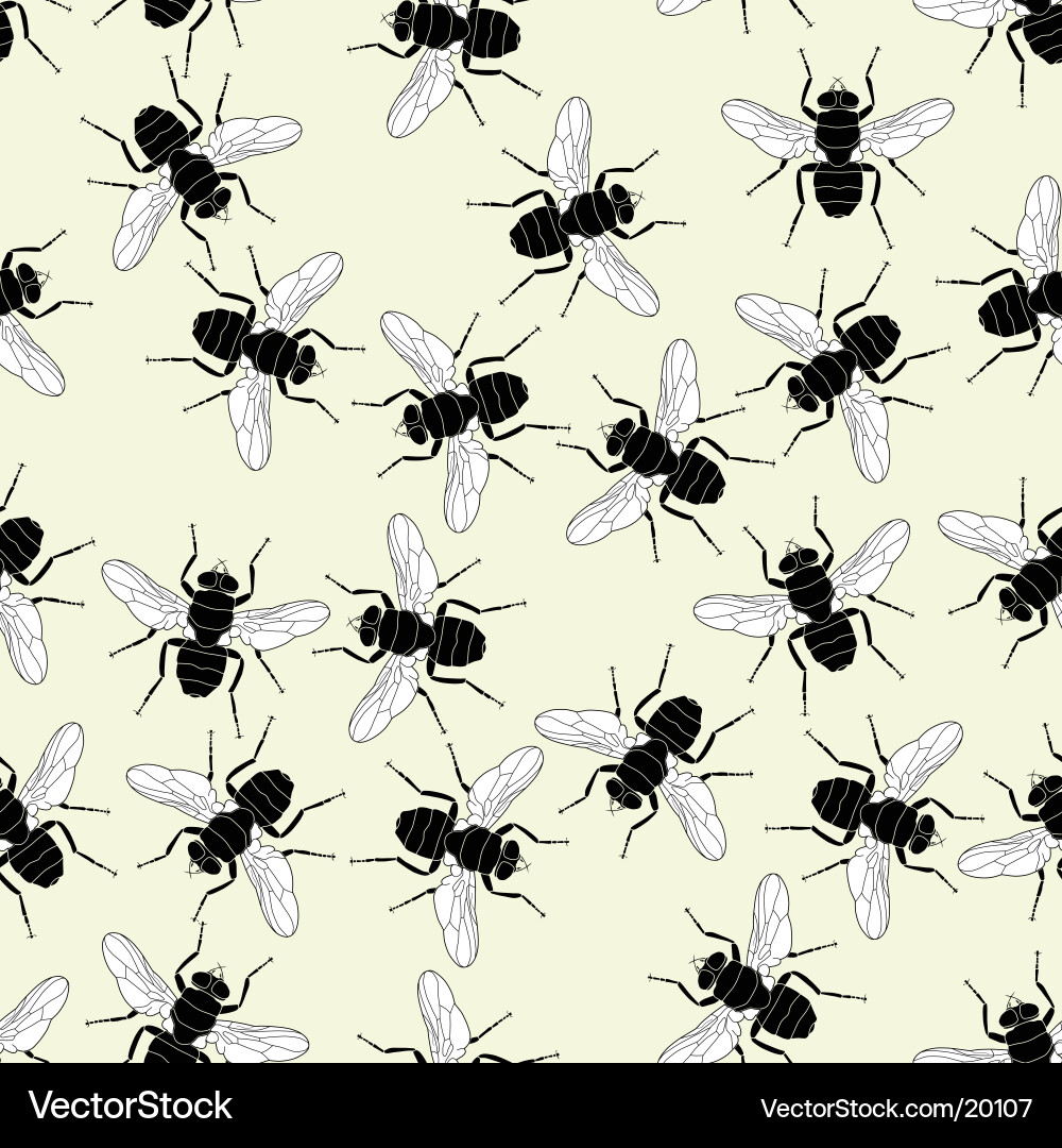 Fly Seamless Pattern Vector Image