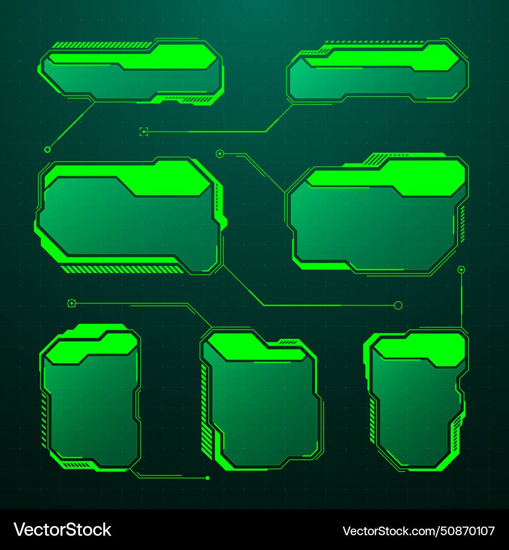Futuristic HUD UI Elements vector image