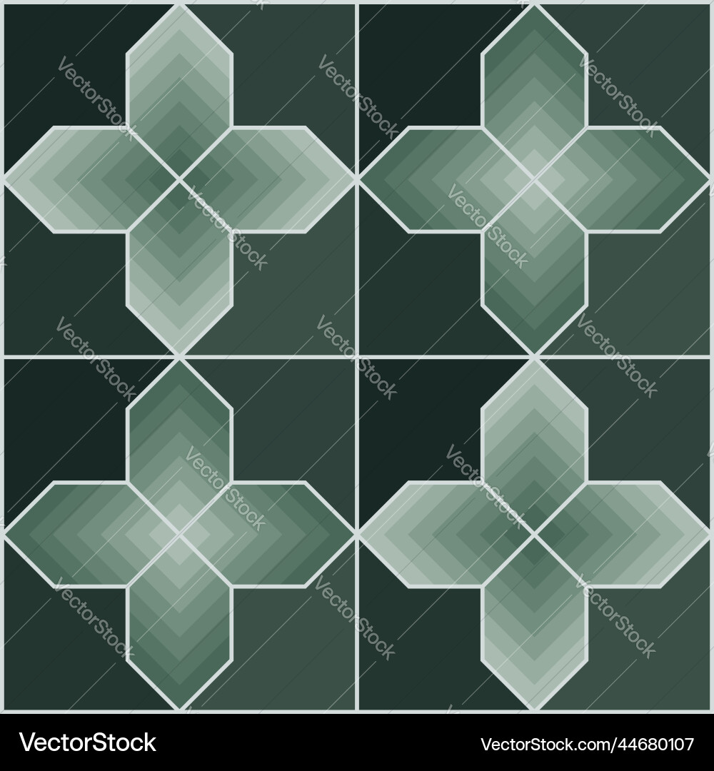 Green gradient cross pattern seamless background Vector Image