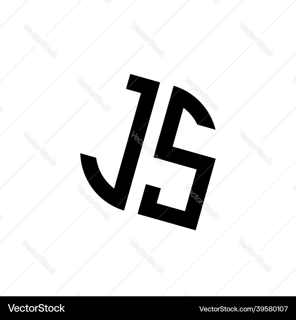 Js logo monogram design template Js logo monogram design template Vector Image
