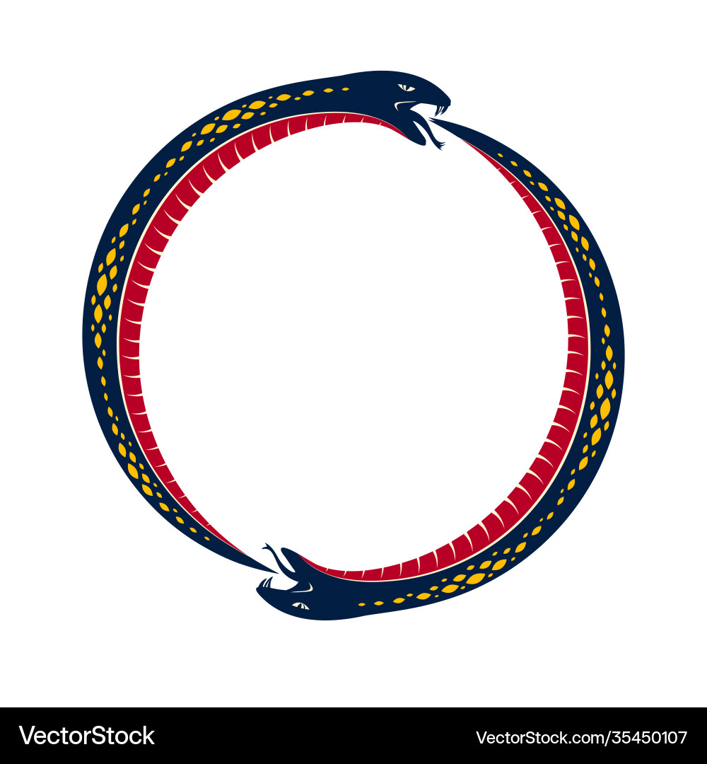 Ouroboros Snake - Endless Cycle vector image