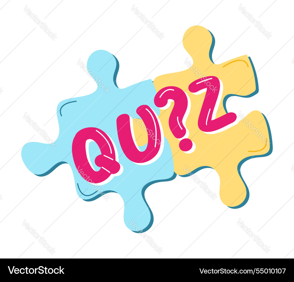 Quiz time label featuring a question mark Quiz time label featuring a question mark vector image