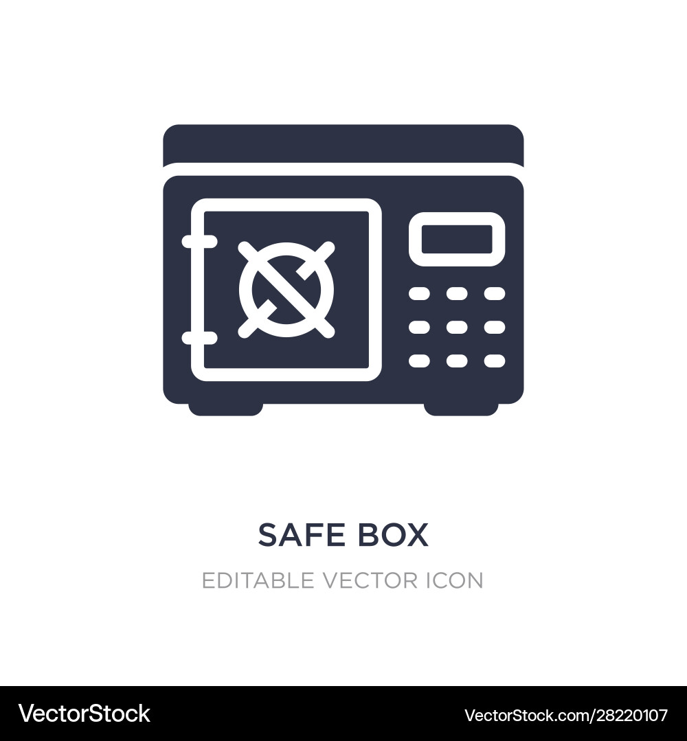 Safe box icon on white background simple element Safe box icon on white background simple element vector image