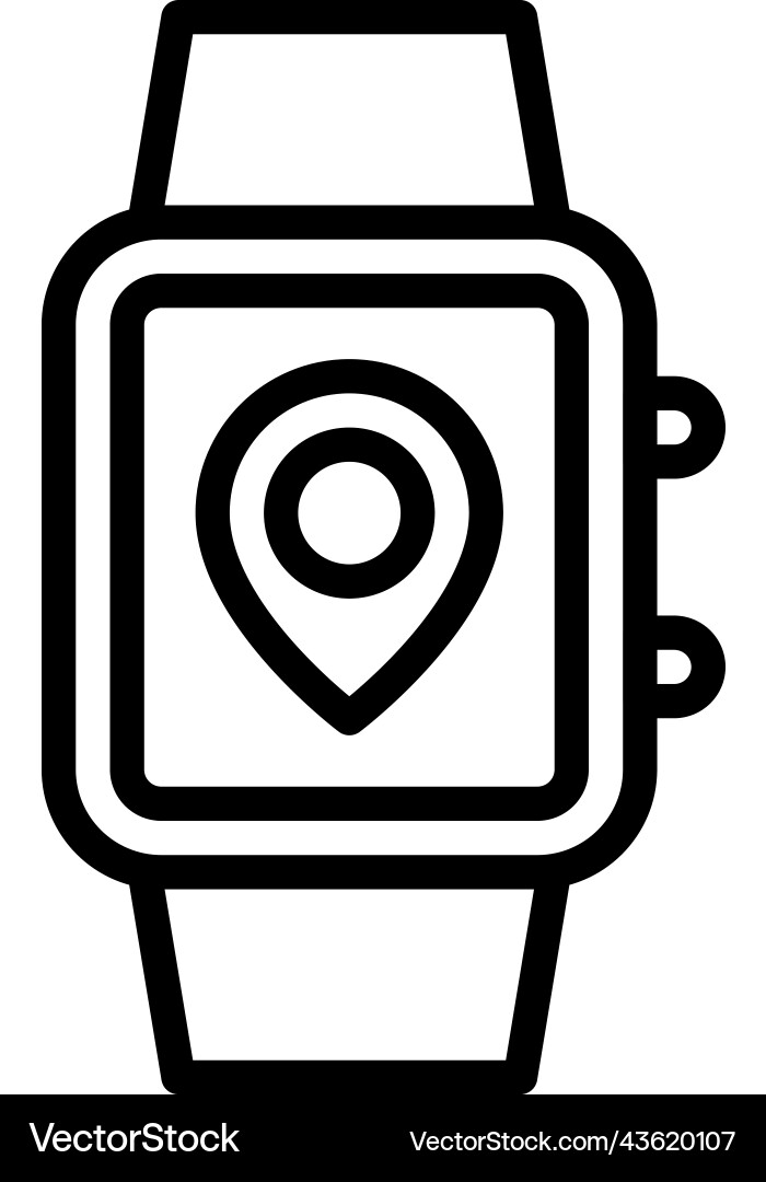 Smartwatch icon location map and navigation vector image