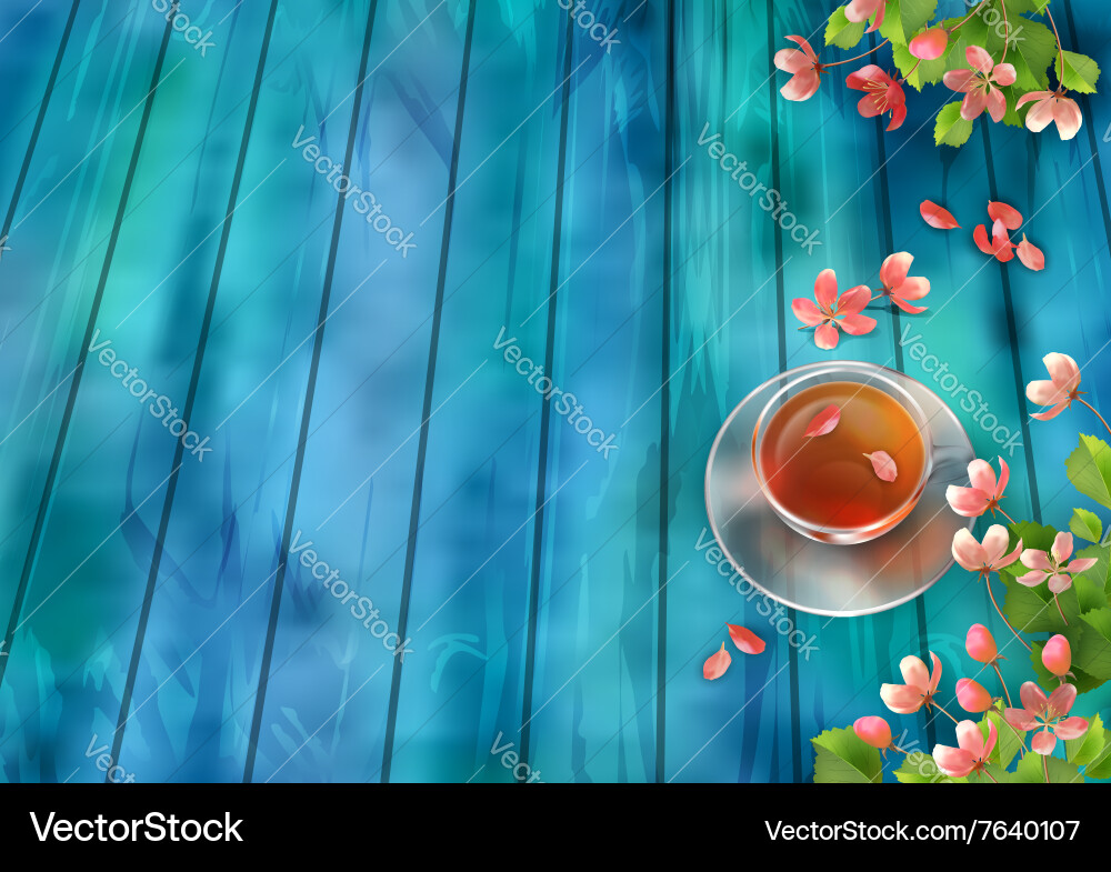 Spring top view background vector image