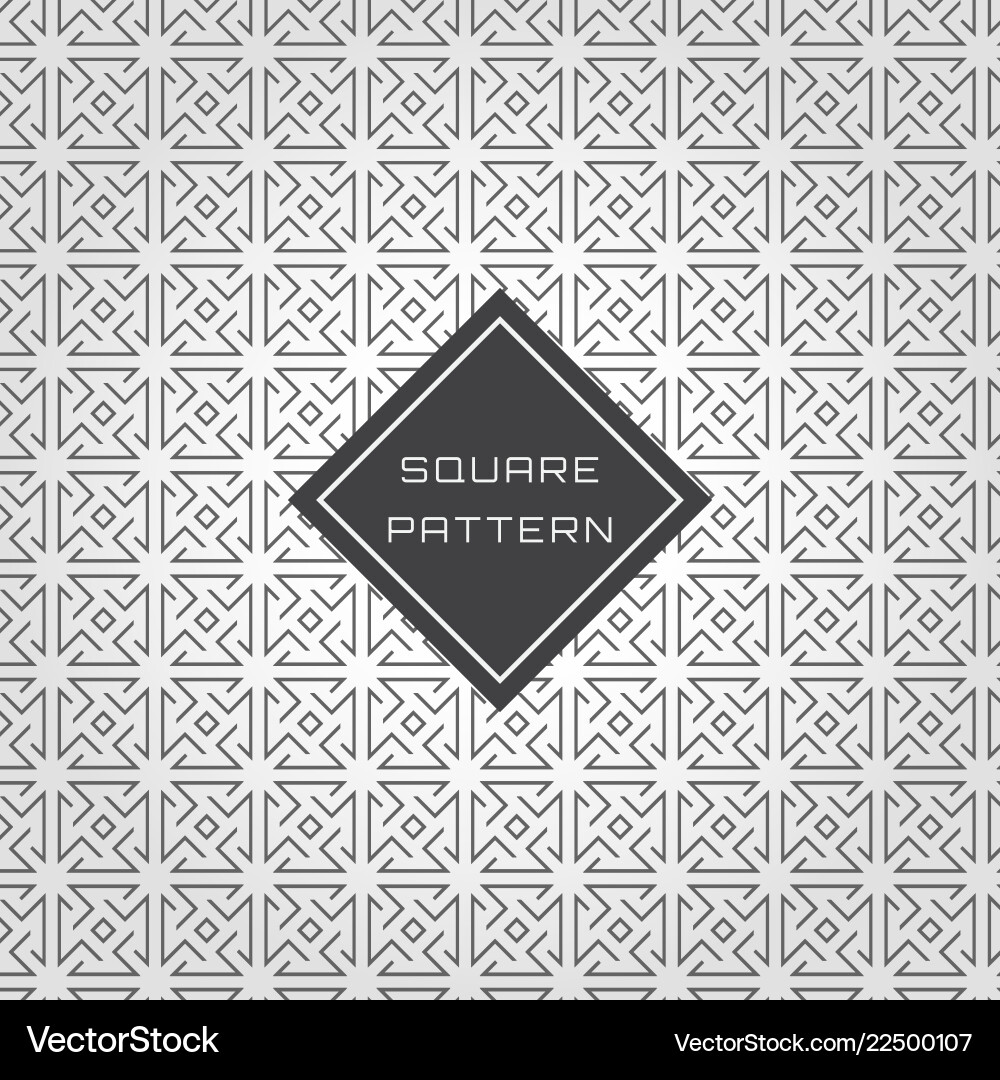 Stylish geometric abstract square pattern vector image