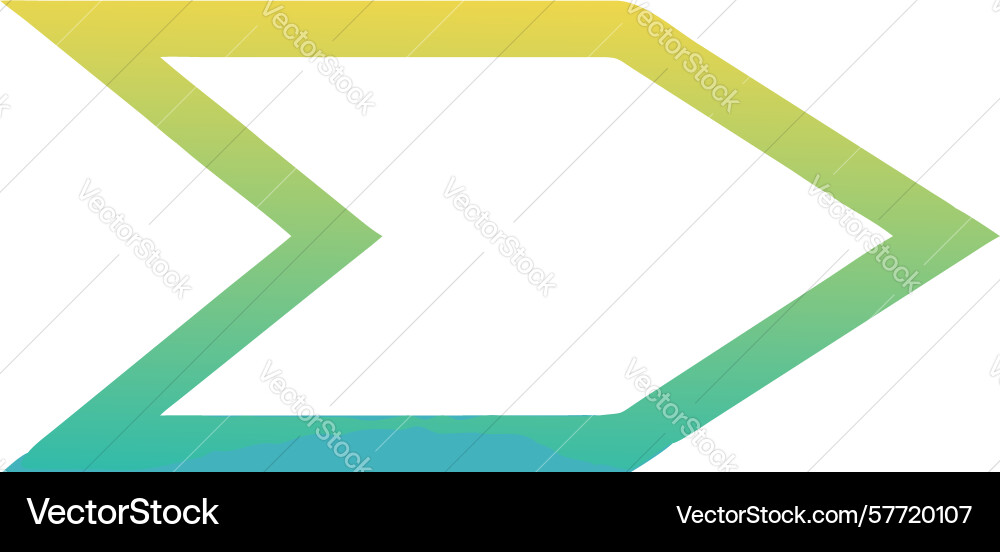 Trapezoidal right arrow design element design vector image