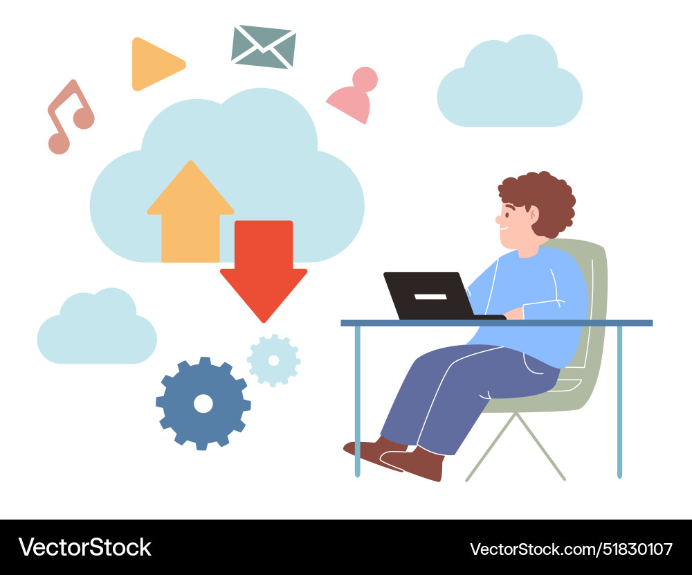User upload download transfer file from cloud User upload download transfer file from cloud vector image