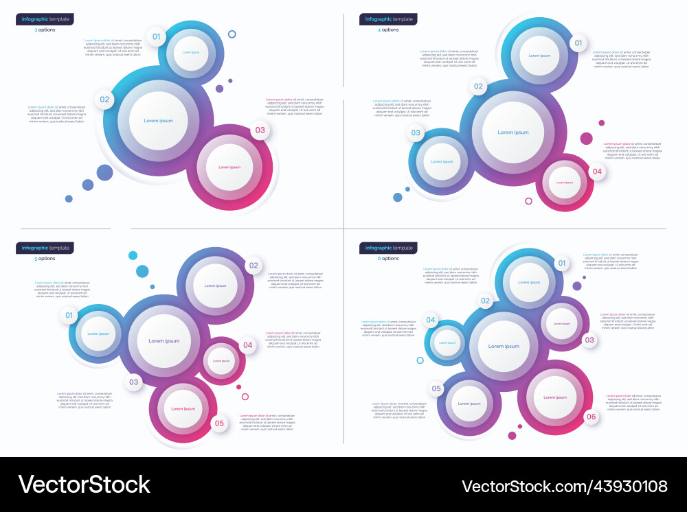 Abstract gradient minimalistic infographic vector image